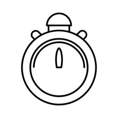 kitchen timer alarm icon vector line art