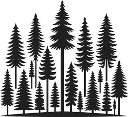 Fototapeta premium Vector Art Tree Set, collection of tree on white background