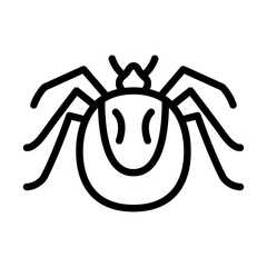 tick outline icon. parasite black line illustration.