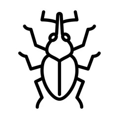weevil outline icon. bug black line illustration.