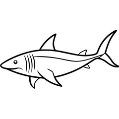 Mako Shark in Clean Line Design