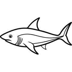 Mako Shark in Clean Line Design
