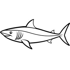 Mako Shark in Clean Line Design