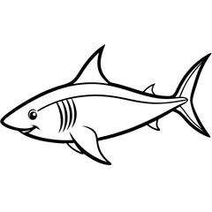 Mako Shark in Clean Line Design
