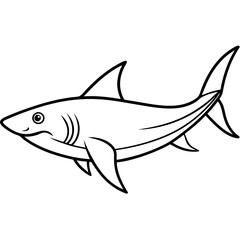 Mako Shark in Clean Line Design