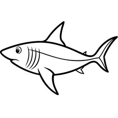 Mako Shark in Clean Line Design