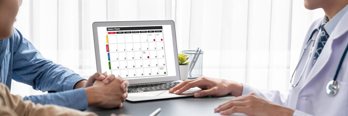 Calendar on computer software application for brisk schedule planning for personal organizer and...