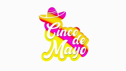 3D illustrated image of Cinco de Mayo celebration with Mexican and American cultural elements, flags, traditional symbols, and festive background. Ideal for educational and creative use.

