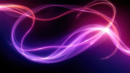 Pink light flare effect with magic lens sparkle shine. Flash glare glow with glitter on neon line vector. Abstract bright beam divider collection. Festive and glamour magenta border overlay asset
