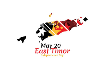 May 20, Independence day of East Timor vector illustration. Suitable for greeting card, poster and banner.