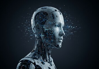 Digital Disintegration A Futuristic Depiction of Artificial Intelligence and Data Processing