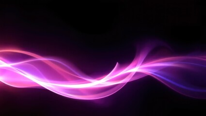 Obraz premium Pink light flare effect with magic lens sparkle shine. Flash glare glow with glitter on neon line vector. Abstract bright beam divider collection. Festive and glamour magenta border overlay asset