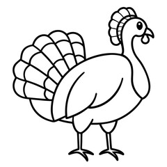 Modern One-Line Turkey Vector Illustration