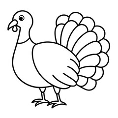 Obraz premium Modern One-Line Turkey Vector Illustration