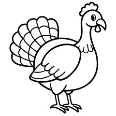 Modern One-Line Turkey Vector Illustration