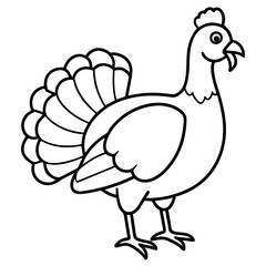 Modern One-Line Turkey Vector Illustration