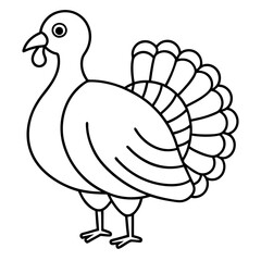 Modern One-Line Turkey Vector Illustration