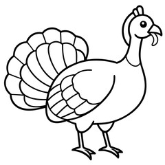 Modern One-Line Turkey Vector Illustration