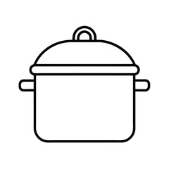pressure cooker icon outline style vector line art