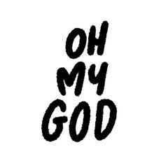 oh my god png word handwrite pen line and outline design cartoon cute decoration clipart doodle element quotes