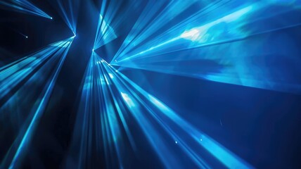 Obraz premium Abstract picture of blue light particle with digital technology style design connecting become dynamic of electric wave movement represent about flowing of data or structure of network system. AIG53.