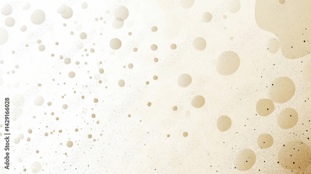 Fototapete abstract background with soft ecru tones dotted design and eggshell paper texture