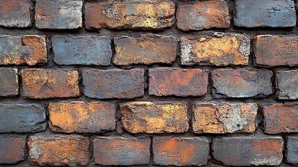 Obraz premium The texture of aged brick with its weathered appearance