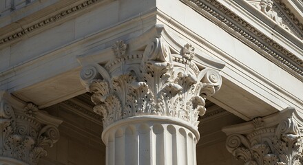 Obraz premium Architectural Column Detail with Intricate Carvings and Classic Design