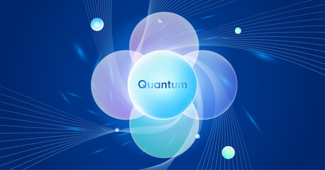 Quantum Technology Machine Illustration Concept Vector Art