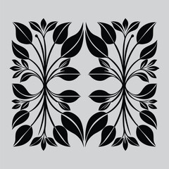 black and white floral pattern