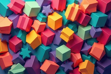 Obraz premium Geometric shapes, vibrant color, endless repeat, clean, circles