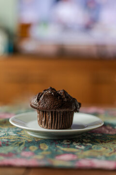 chocolate cupcakes on a plate
