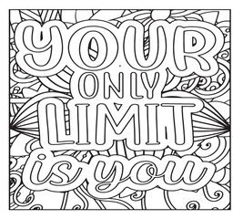 Motivational Quotes Coloring Pages For KDP
