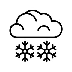 Cloud with snowflakes winter weather season snow christmas holiday cold frost design element icon vector