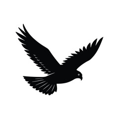 falcon diving mid hunt silhouette art