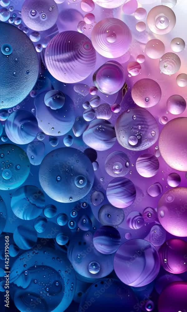 Aufkleber swirling bubbles create mesmerizing patterns with bold colors and textures in a vibrant display of a