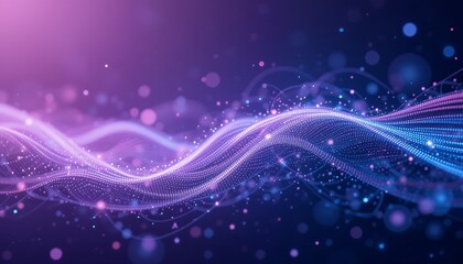 Abstract Wavy Lines of Light Particles with Modern Elegant Design