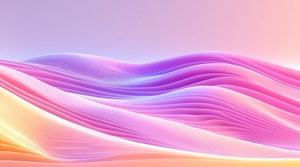 Abstract Pastel Waves Flowing Gently Across a Soft Background