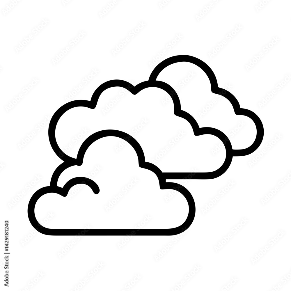 Poster cloudy weather forecast icon vector illustration with cloud computing and cloud storage graphic desi