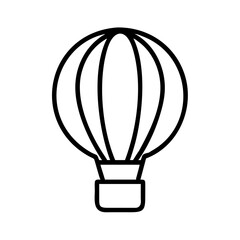 Hot air balloon vector illustration, travel adventure, flying balloon, journey, air transport, trip, fun ride