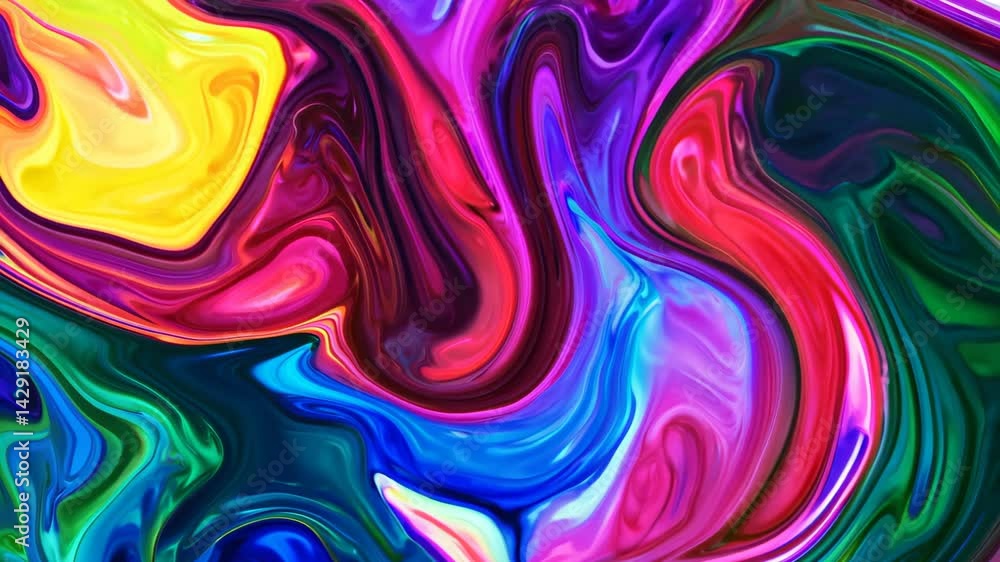 Poster vibrant abstract video background with dynamic colors and fluid motion