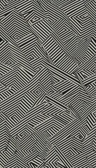 Abstract Black and White Striped Geometric Pattern Design Texture Background for Modern Wallpaper or Fabric Print