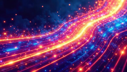 Fototapeta premium Abstract swirling colors forming a vibrant, dynamic race track pattern , graphic, speed