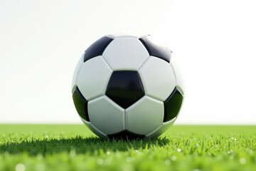 Fototapeta premium Brand new football against bright white backdrop , competition, new, high school