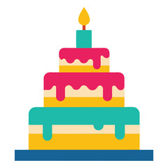 birthday cake vector illustration