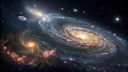 Fototapeta premium space galaxy with stars