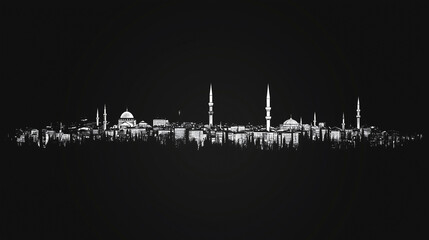 Black Sarajevo Skyline