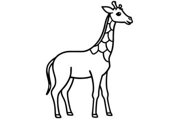 Fototapeta premium One-Line Giraffe Design