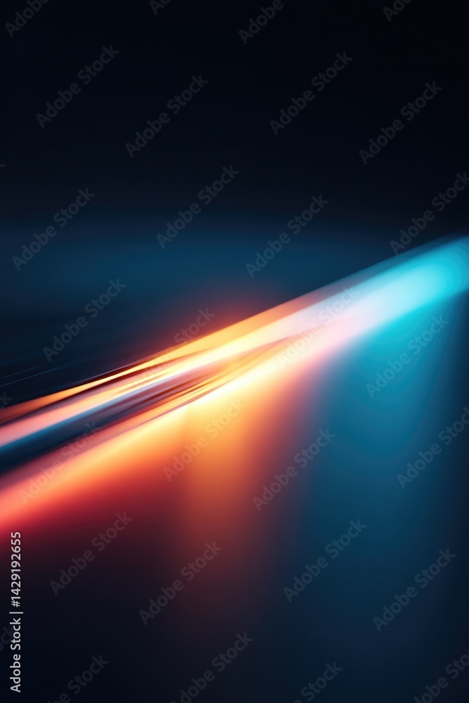 Poster vibrant neon lines on dark background symbolizing connection and disconnection with ample copy space