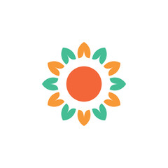 sun flower leaf bright light